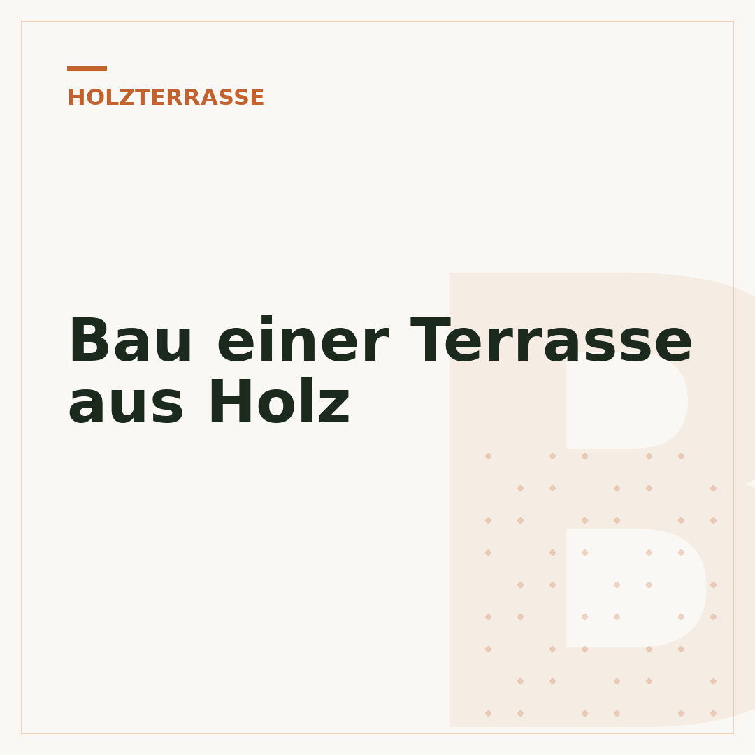 Bau einer Terrasse aus Holz