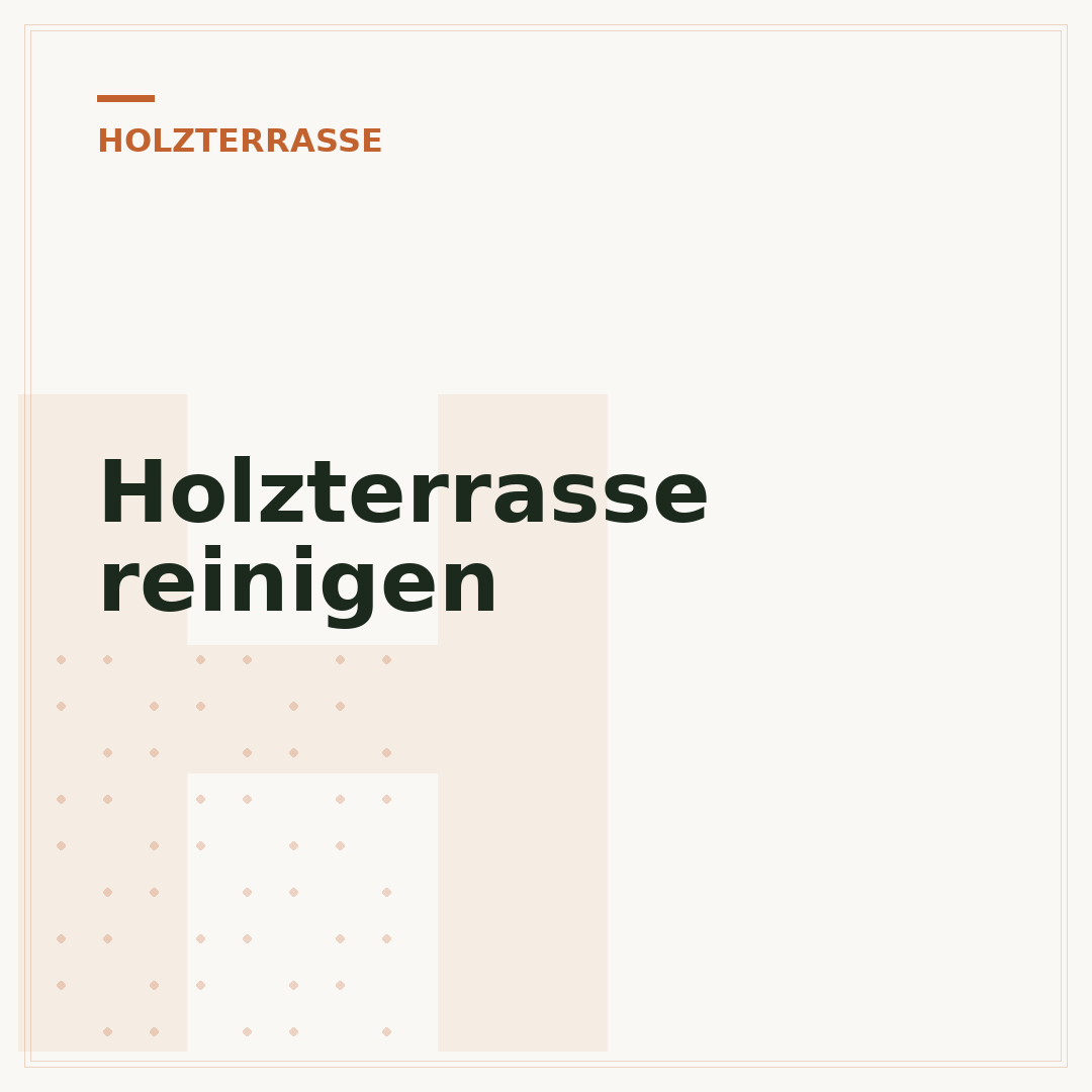 Holzterrasse reinigen