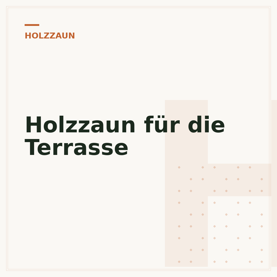 Holzzaun für die Terrasse