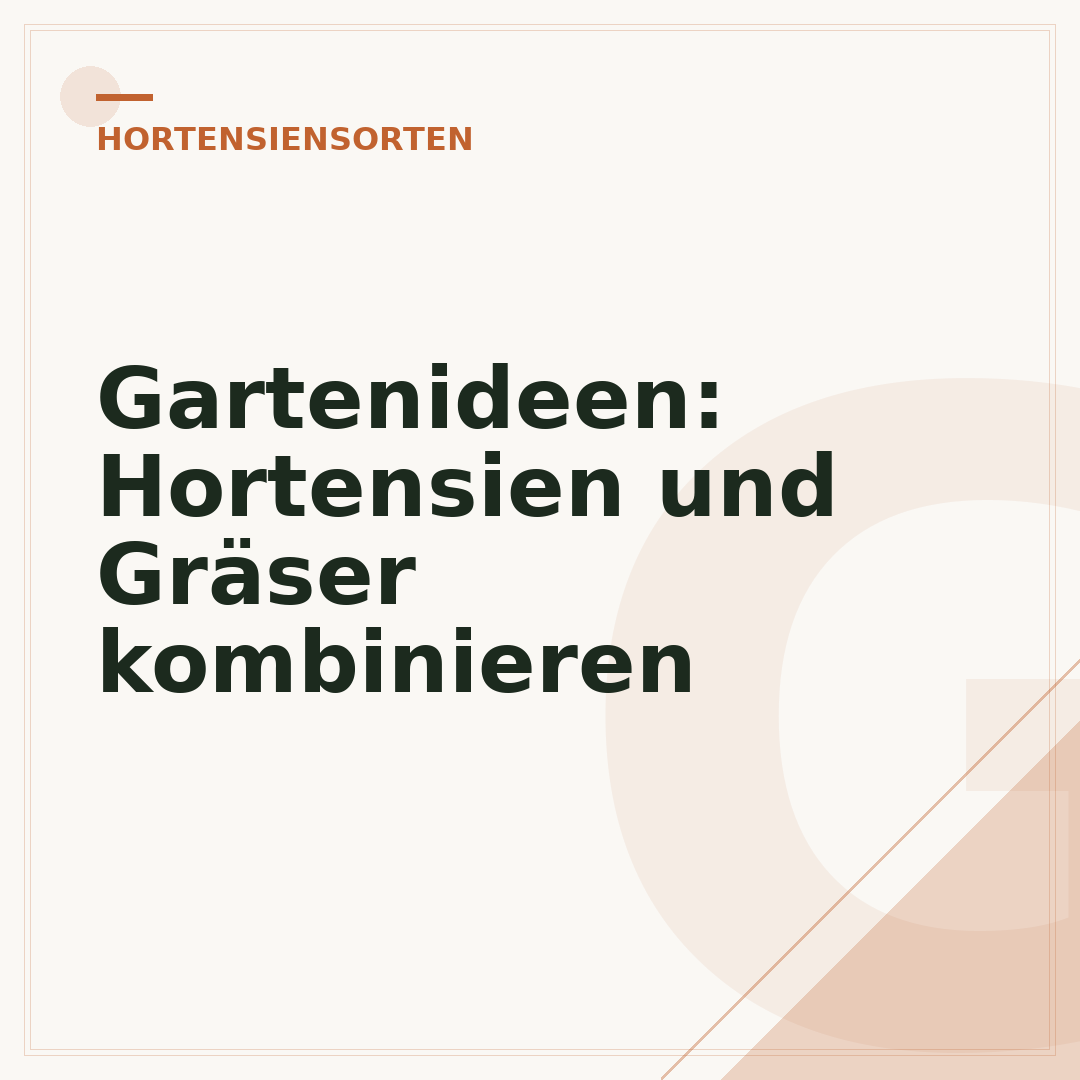 Gartenideen: Hortensien und Gräser kombinieren