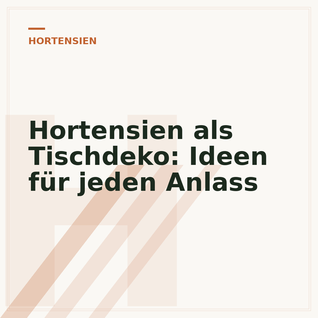 Hortensien als Tischdeko: Ideen für jeden Anlass