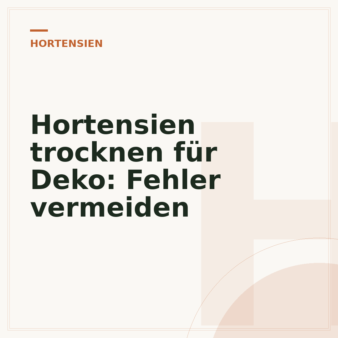 Hortensien trocknen für Deko: Fehler vermeiden