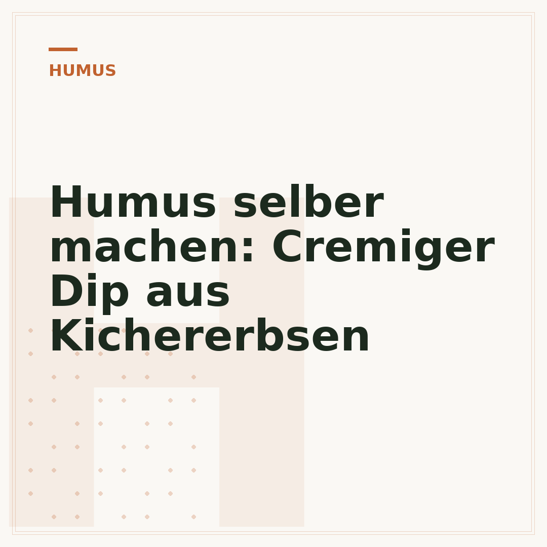 Humus selber machen: Cremiger Dip aus Kichererbsen