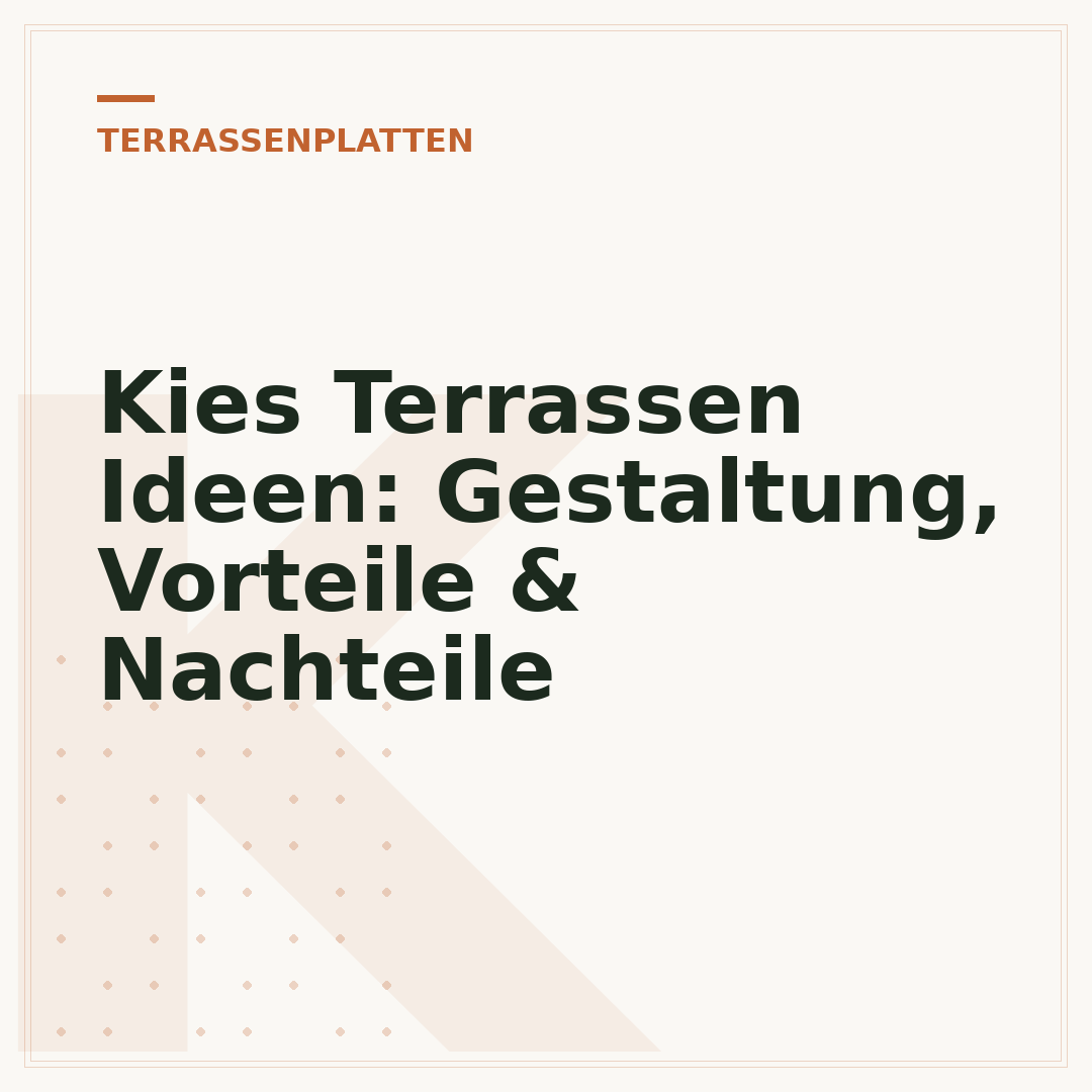 Kies Terrassen Ideen: Gestaltung, Vorteile & Nachteile