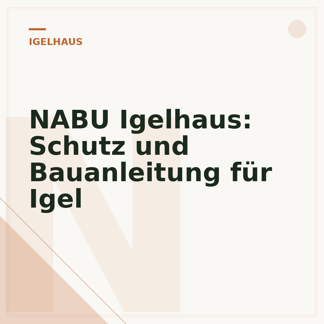 NABU Igelhaus: Schutz und Bauanleitung für Igel