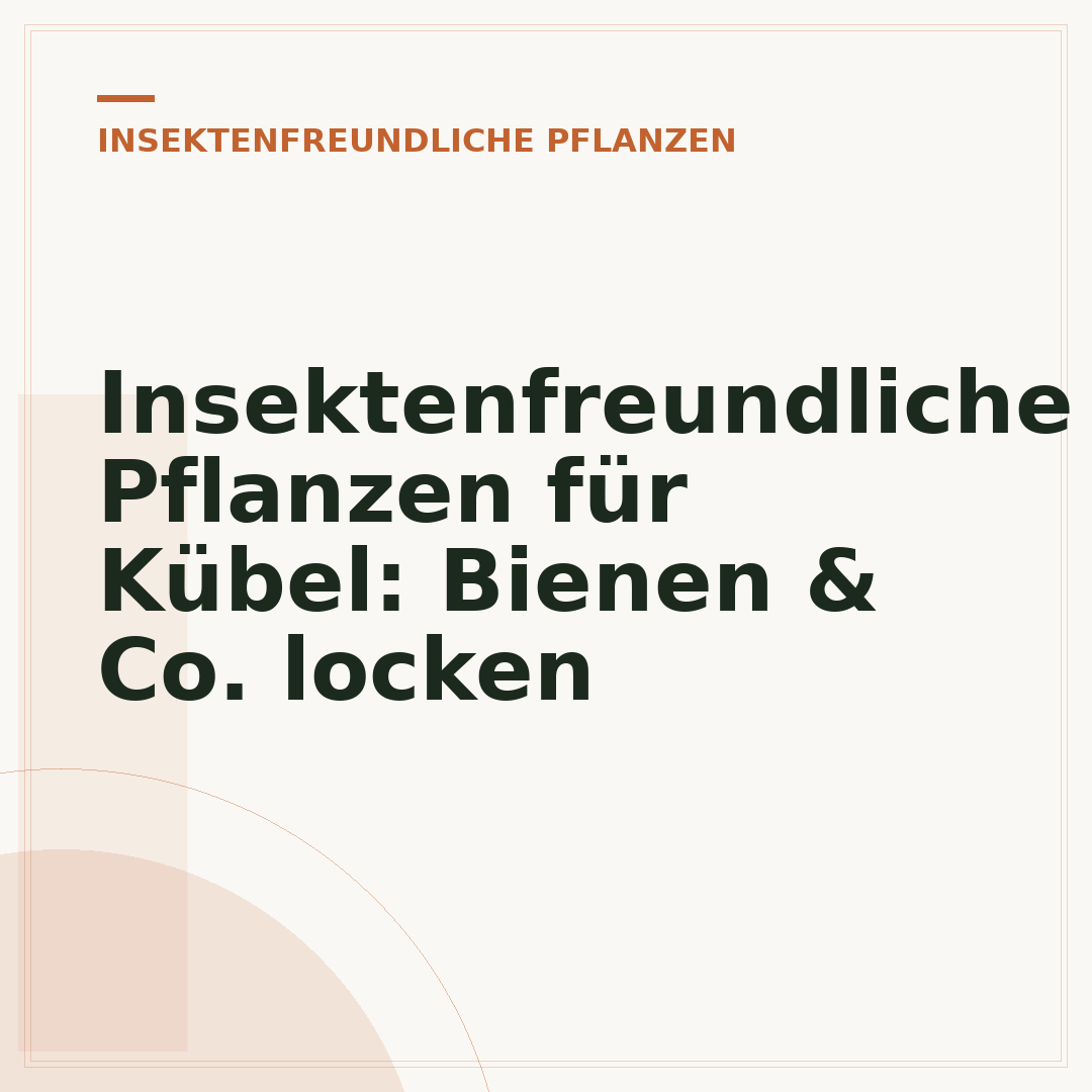 Insektenfreundliche Pflanzen für Kübel: Bienen & Co. locken