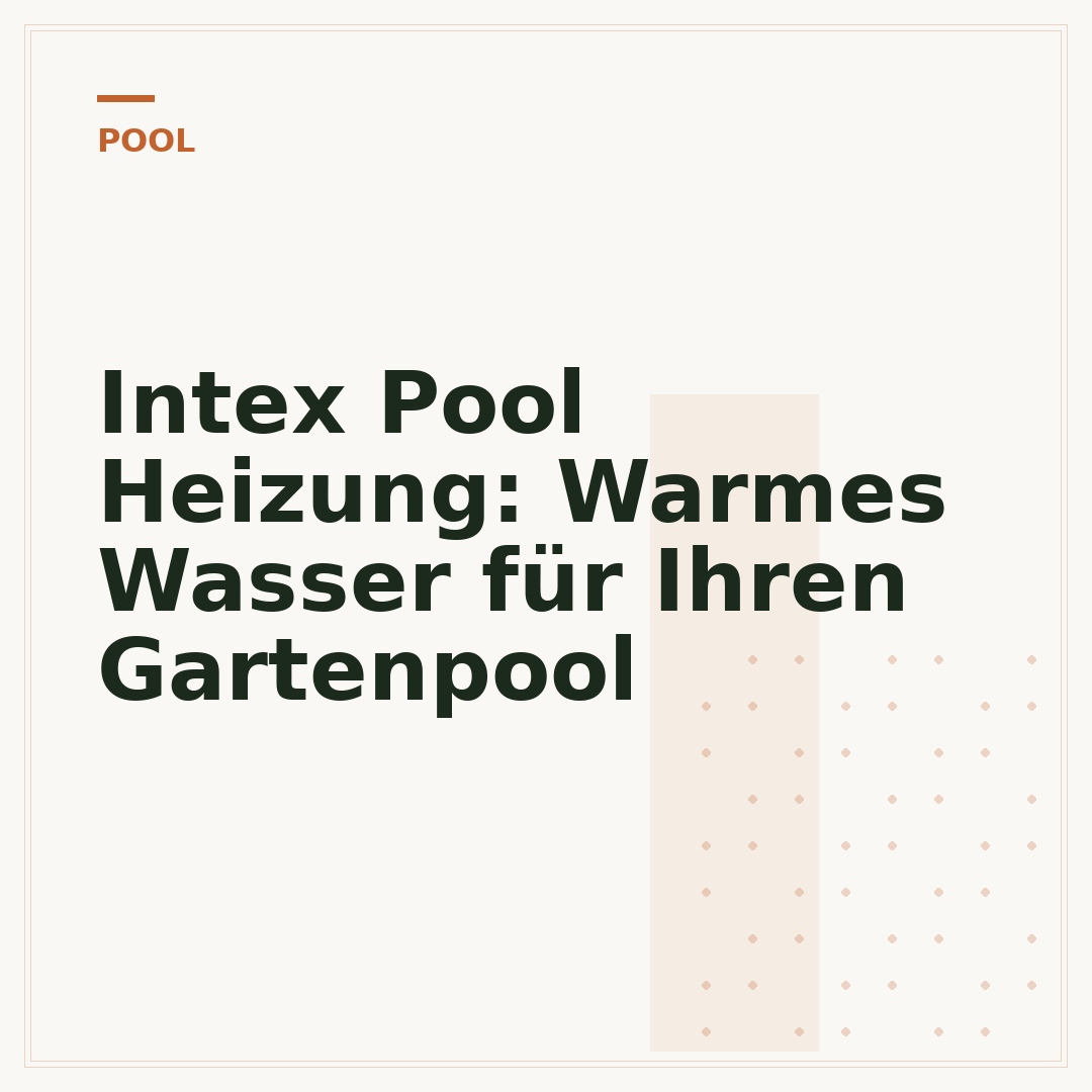 Intex Pool Heizung: Warmes Wasser für Ihren Gartenpool