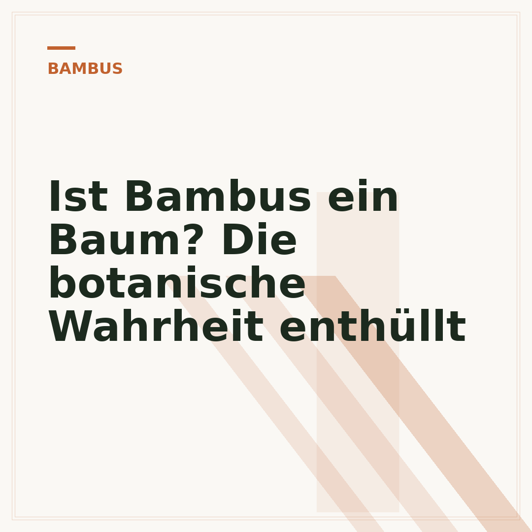 Ist Bambus ein Baum? Die botanische Wahrheit enthüllt