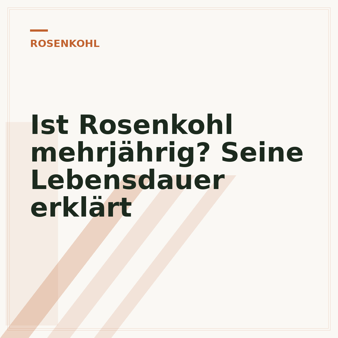 Ist Rosenkohl mehrjährig? Seine Lebensdauer erklärt