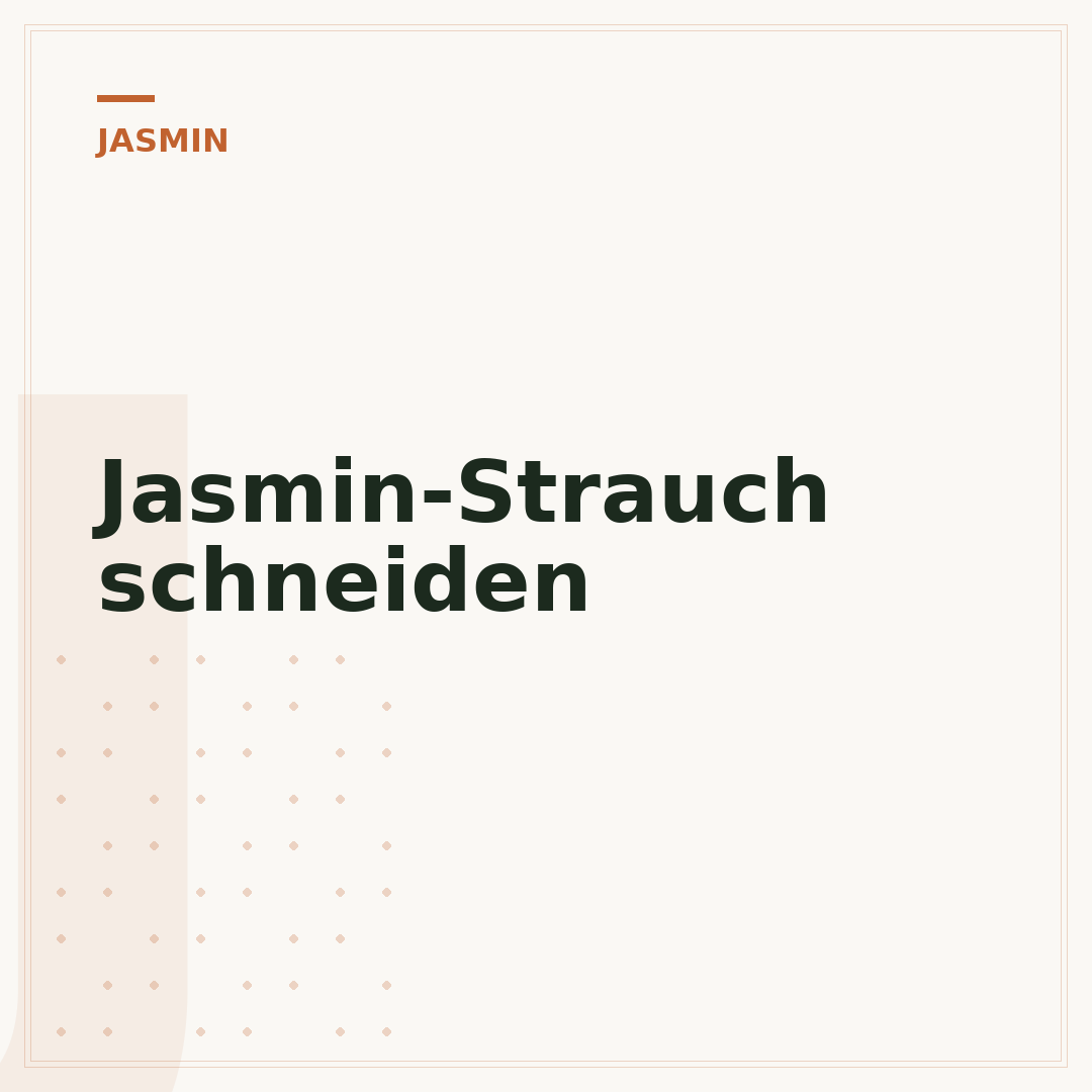 Jasmin-Strauch schneiden
