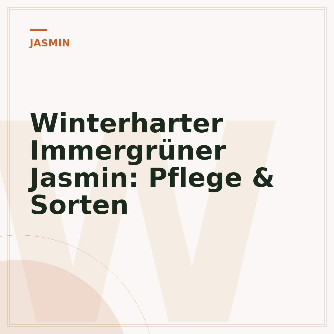 Winterharter Immergrüner Jasmin: Pflege & Sorten
