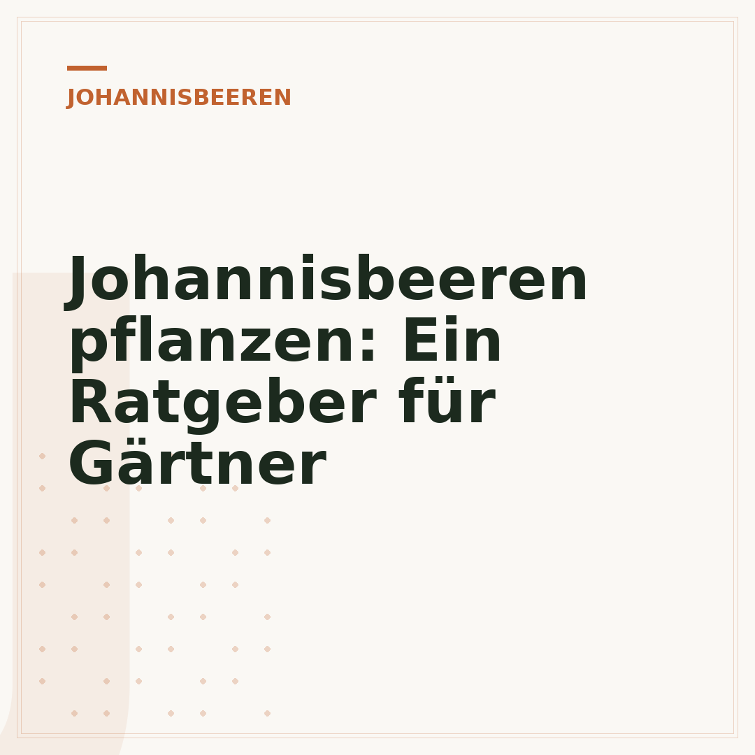 Johannisbeeren pflanzen: Ein Ratgeber für Gärtner