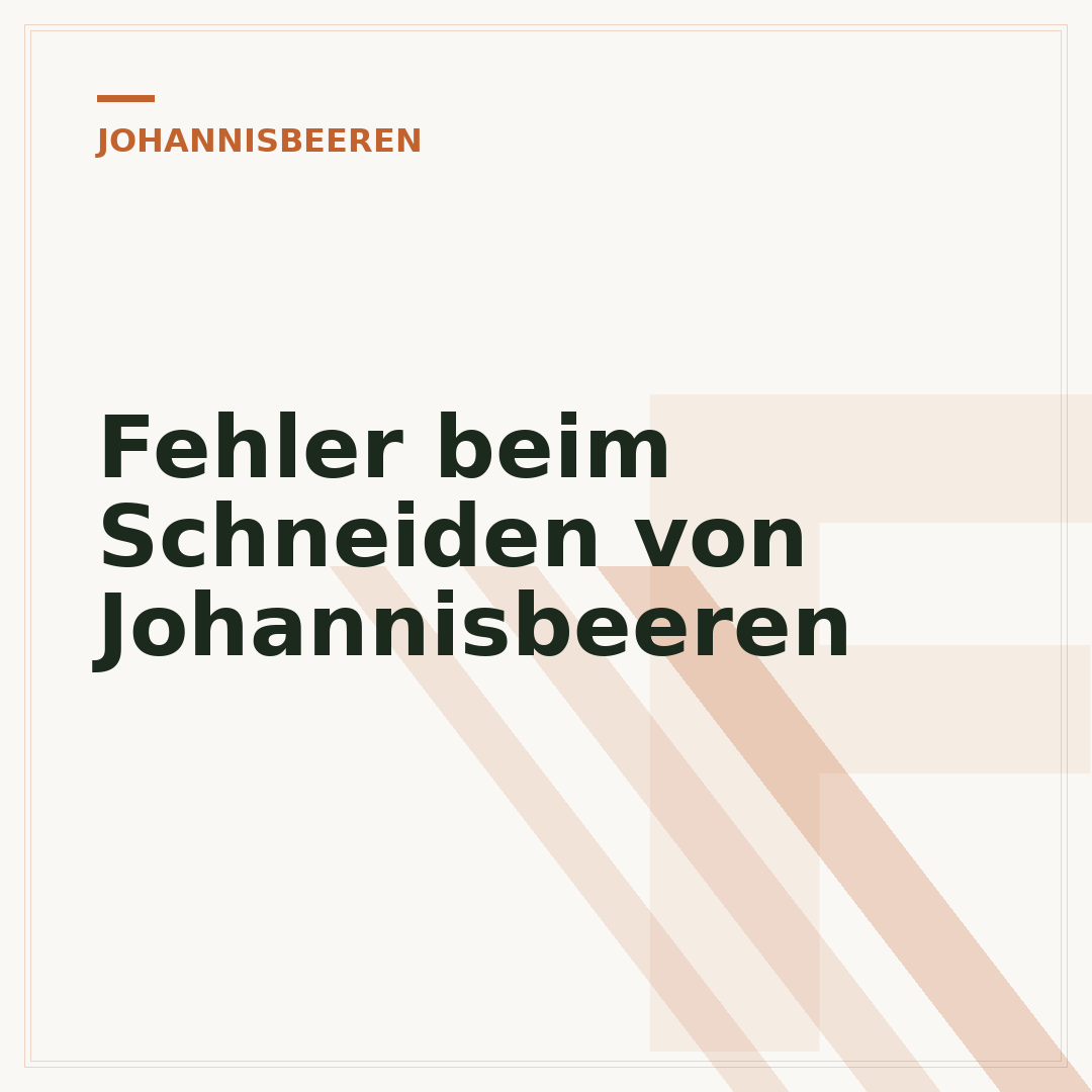 Fehler beim Schneiden von Johannisbeeren