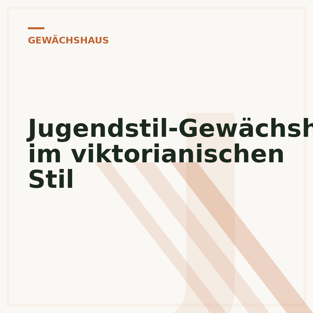 Jugendstil-Gewächshaus im viktorianischen Stil