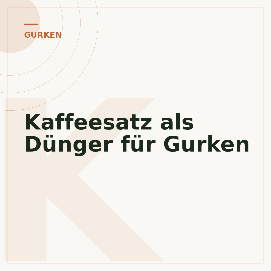 Kaffeesatz als Dünger für Gurken