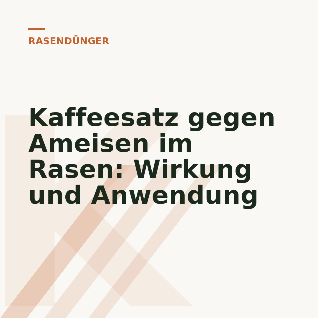 Kaffeesatz gegen Ameisen im Rasen: Wirkung und Anwendung