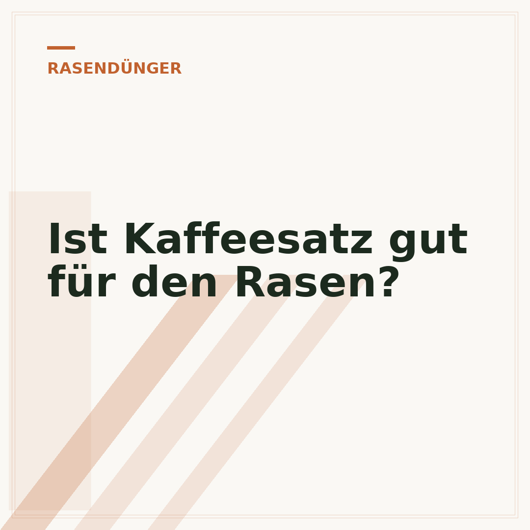 Ist Kaffeesatz gut für den Rasen?