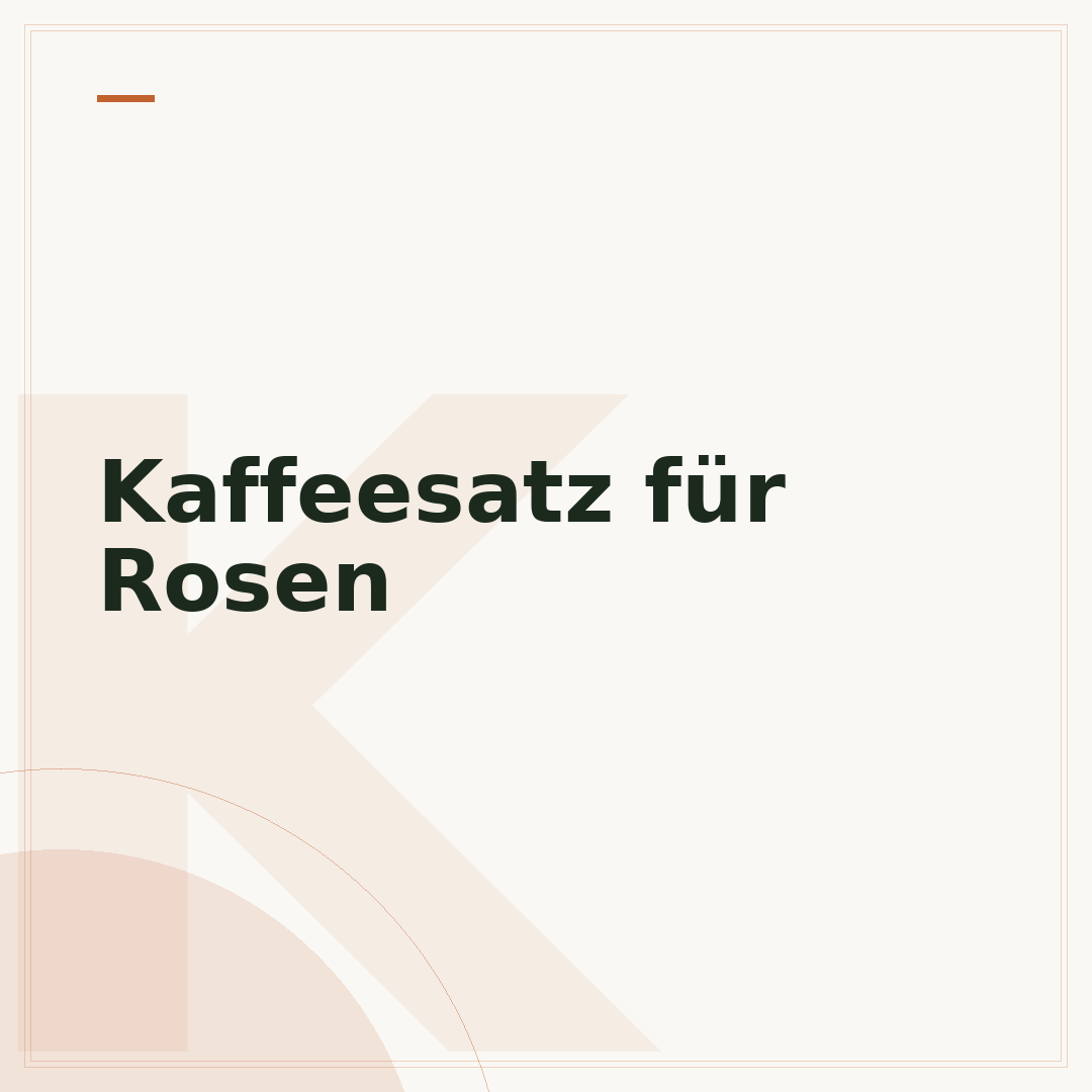 Kaffeesatz für Rosen