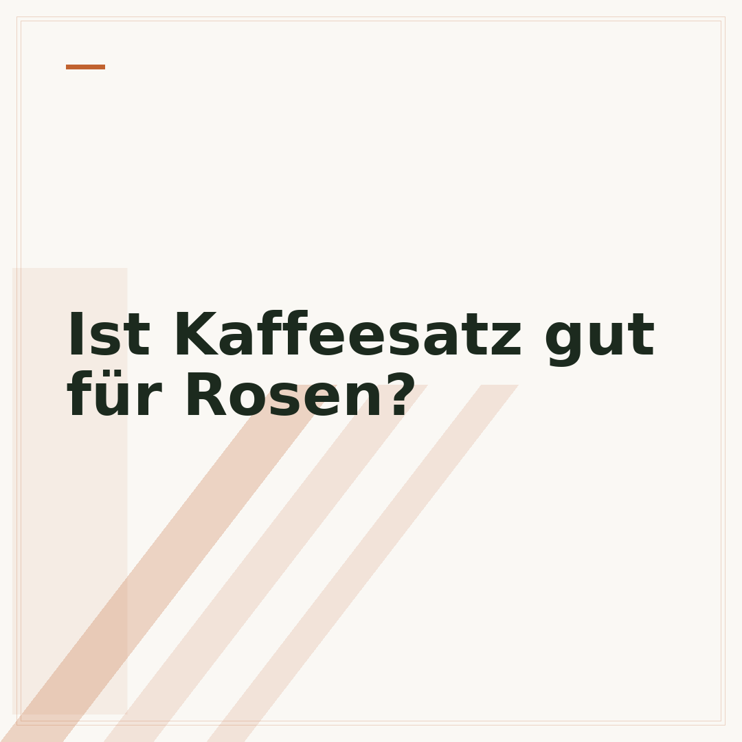 Ist Kaffeesatz gut für Rosen?