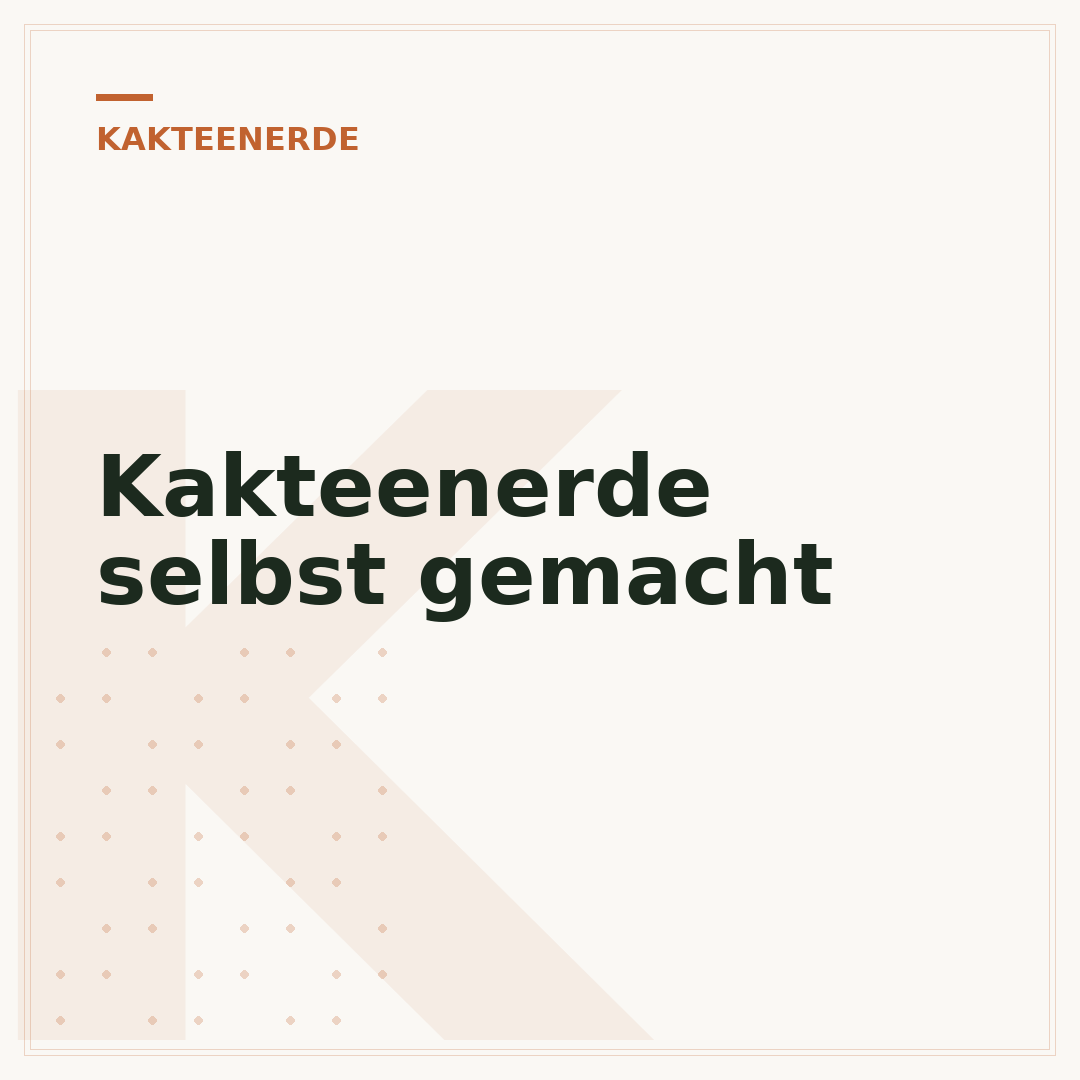 Kakteenerde selbst gemacht