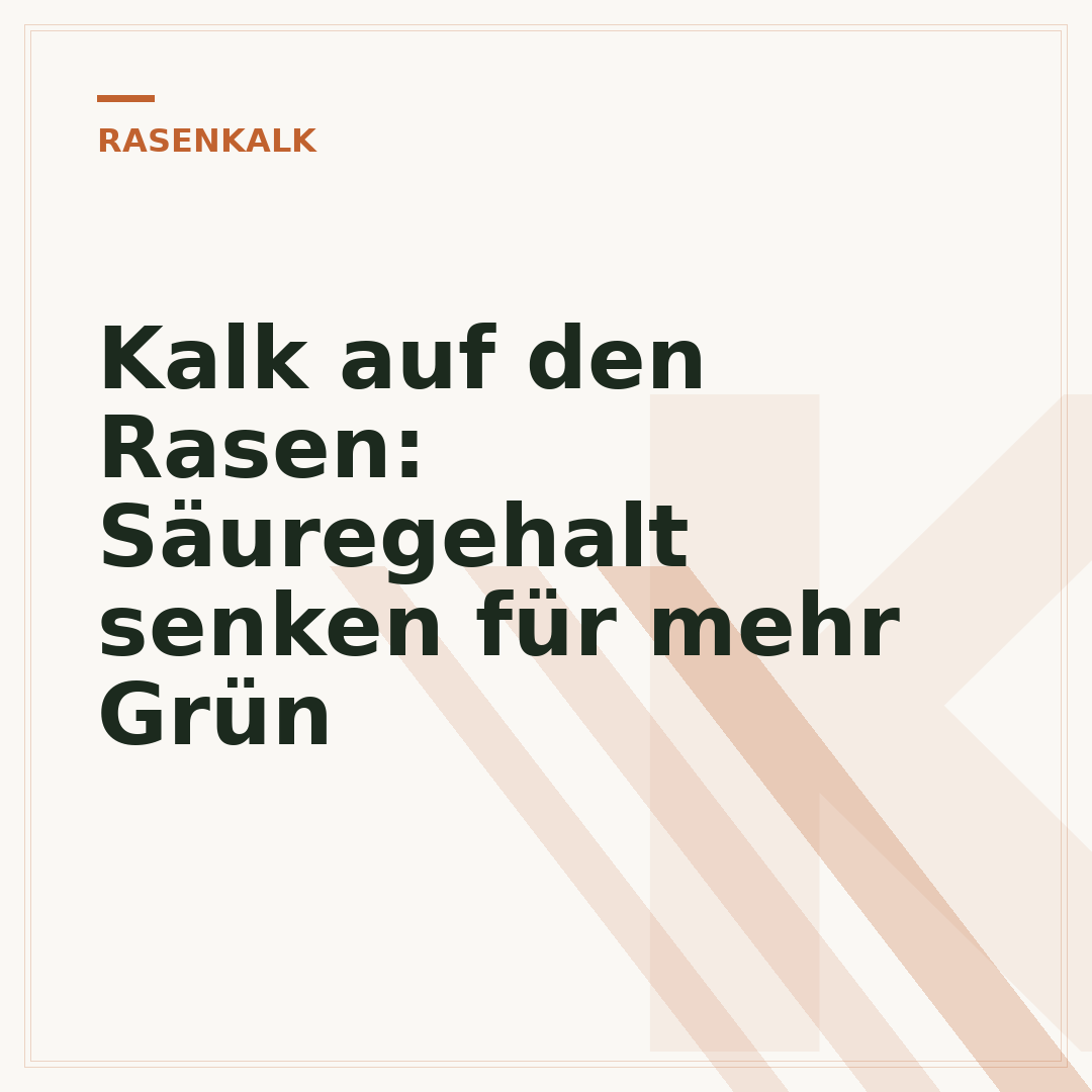 Kalk auf den Rasen: Säuregehalt senken für mehr Grün