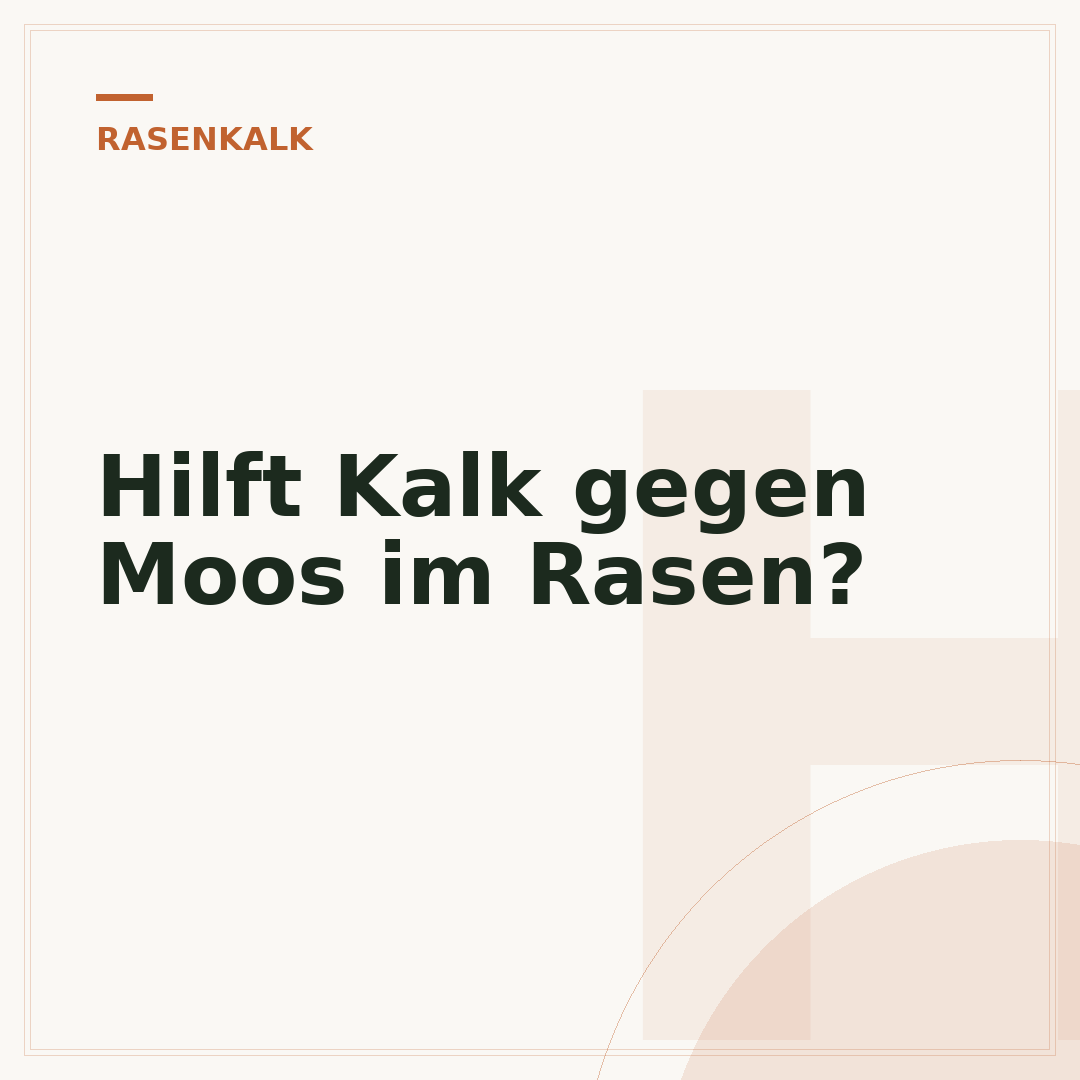 Hilft Kalk gegen Moos im Rasen?