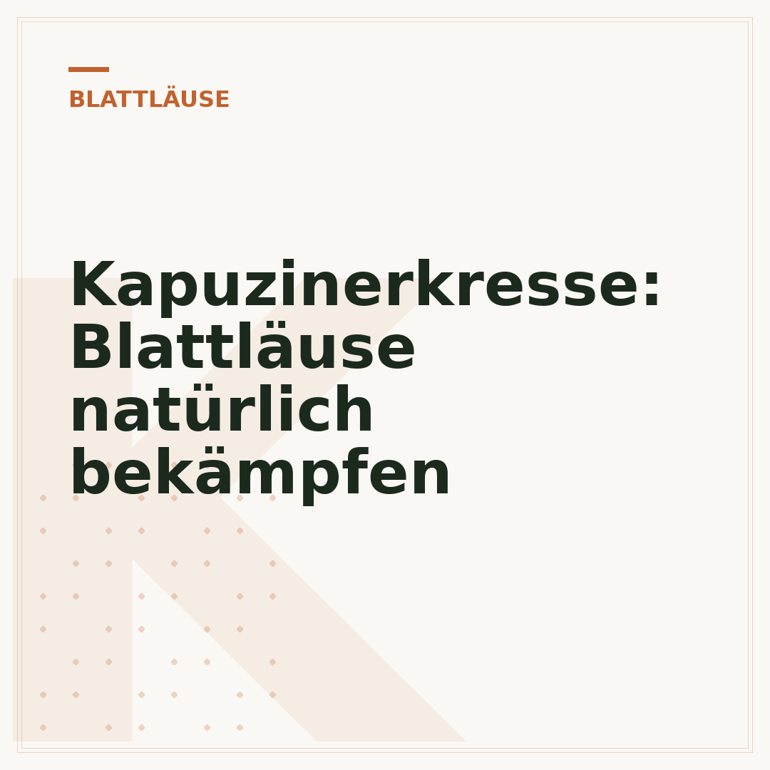 Kapuzinerkresse: Blattläuse natürlich bekämpfen