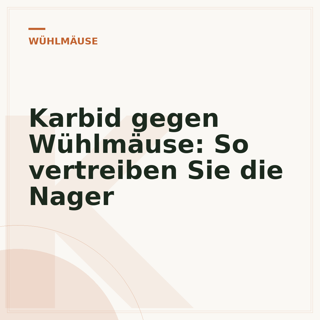 Karbid gegen Wühlmäuse: So vertreiben Sie die Nager
