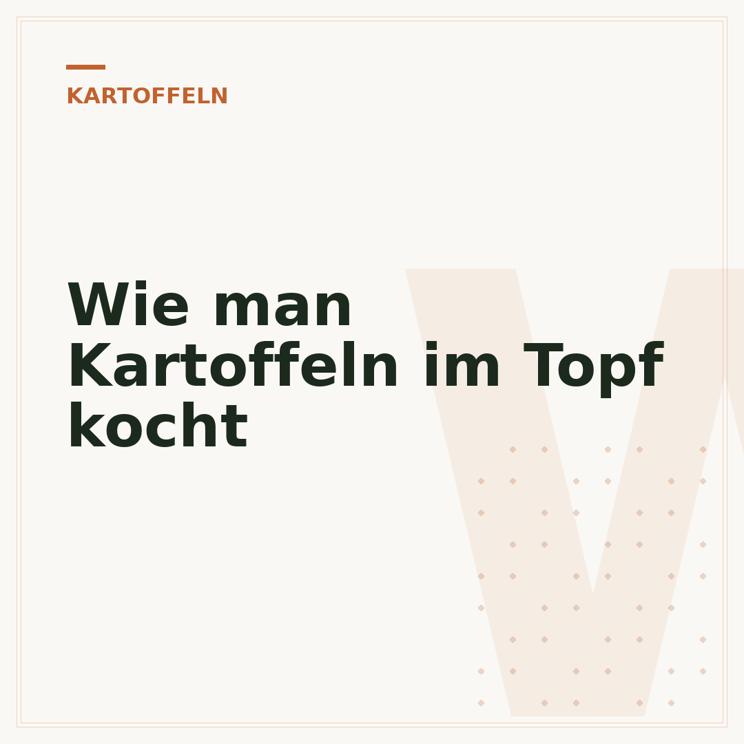 Wie man Kartoffeln im Topf kocht