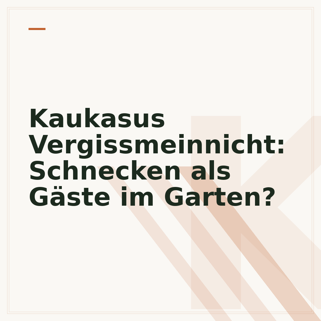 Kaukasus Vergissmeinnicht: Schnecken als Gäste im Garten?