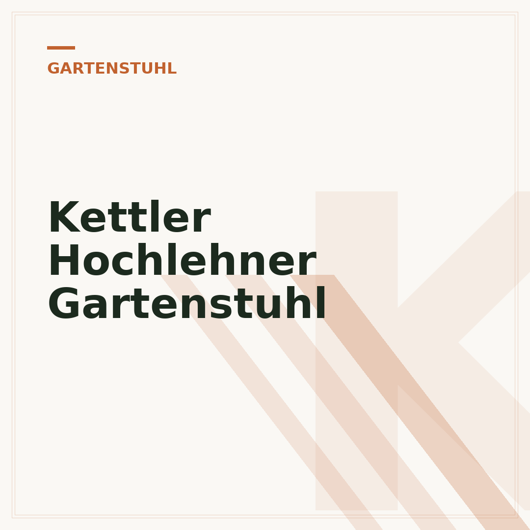Kettler Hochlehner Gartenstuhl