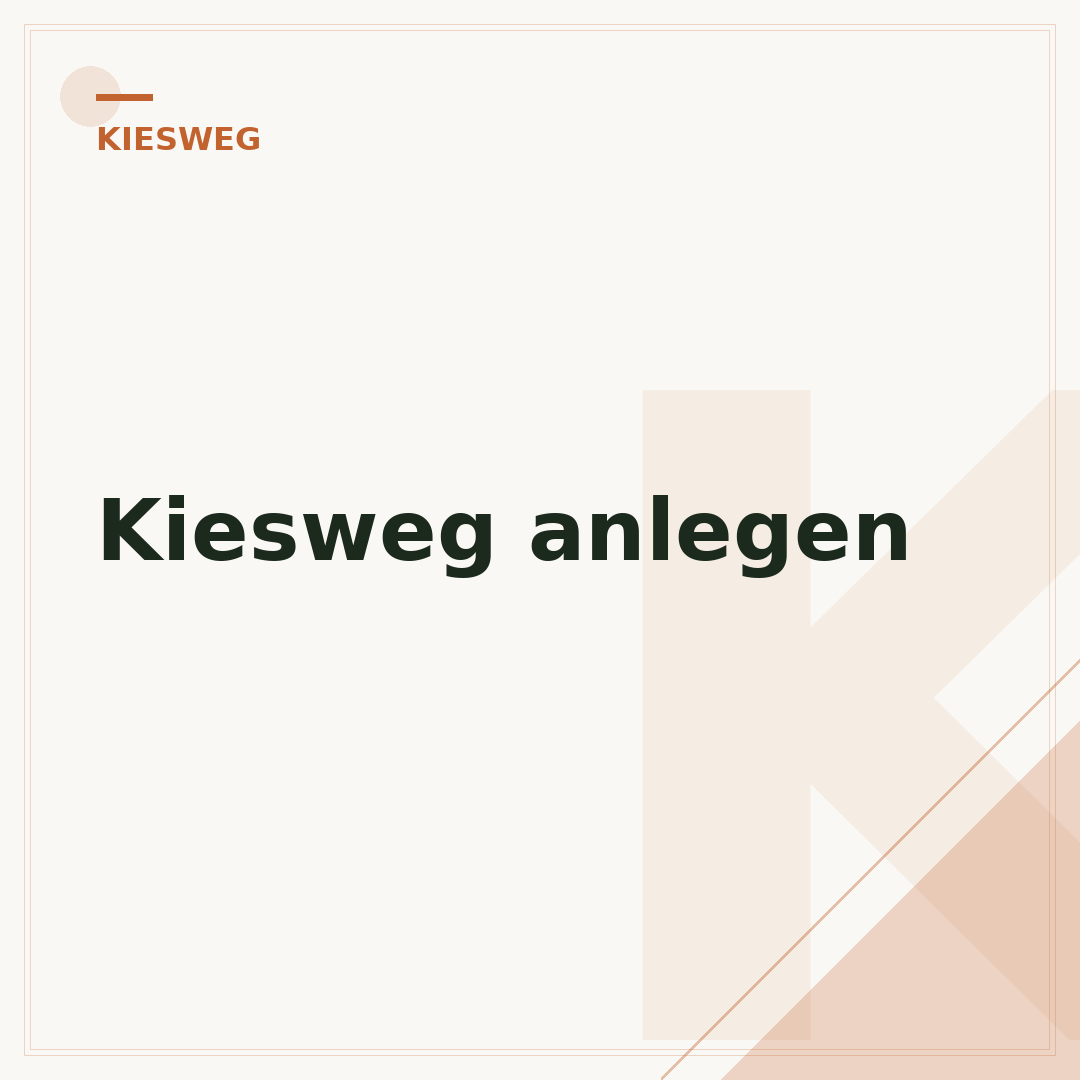 Kiesweg anlegen