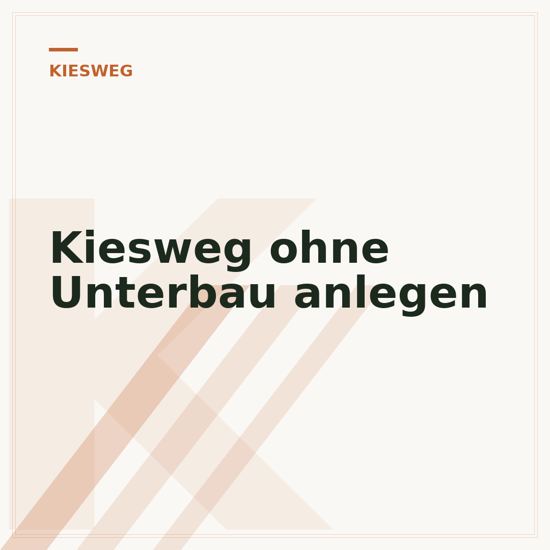 Kiesweg ohne Unterbau anlegen