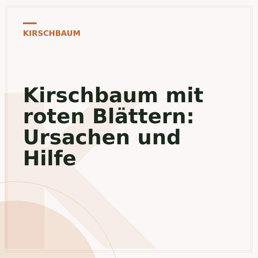 Kirschbaum mit roten Blättern: Ursachen und Hilfe