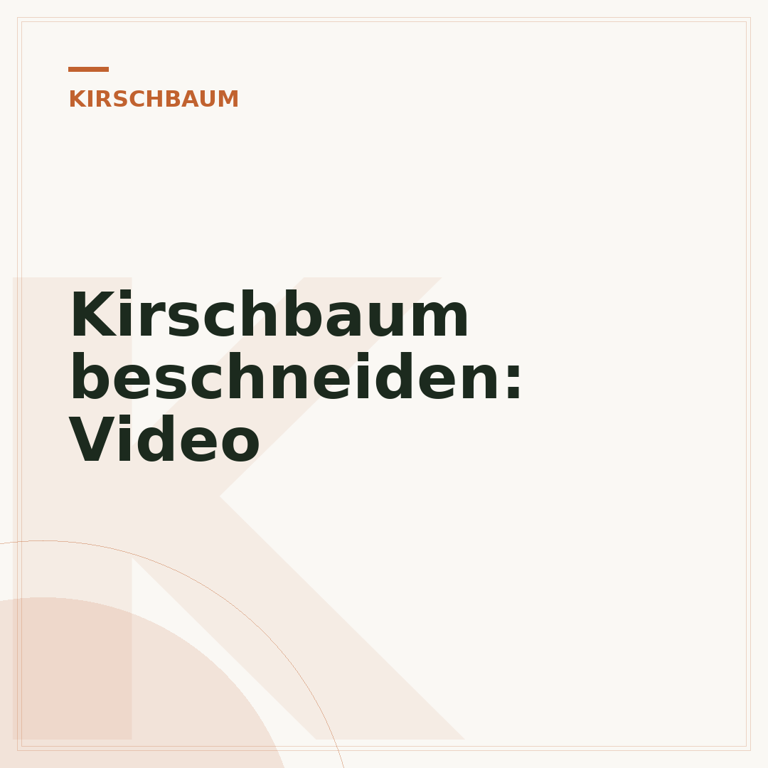 Kirschbaum beschneiden: Video