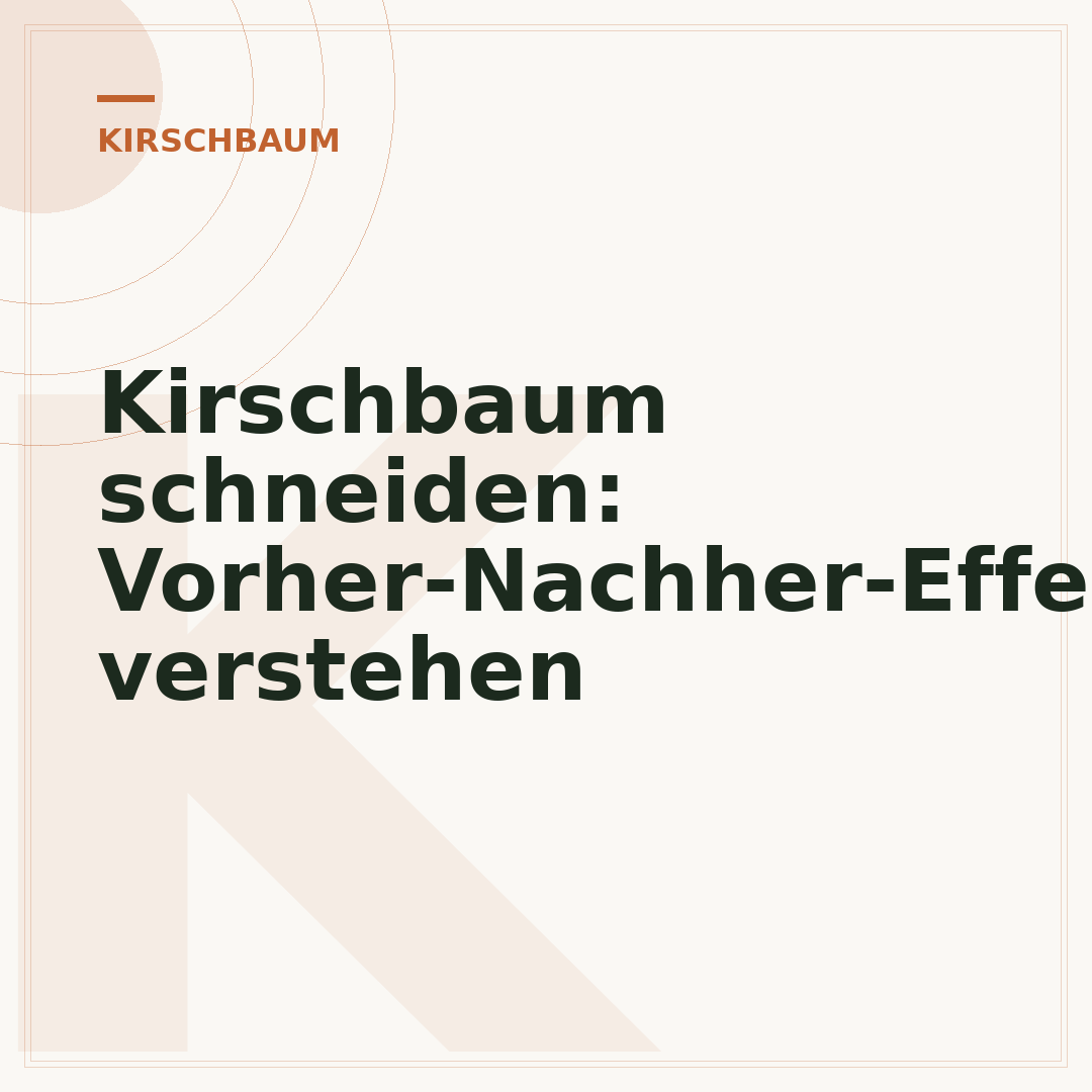 Kirschbaum schneiden: Vorher-Nachher-Effekte verstehen