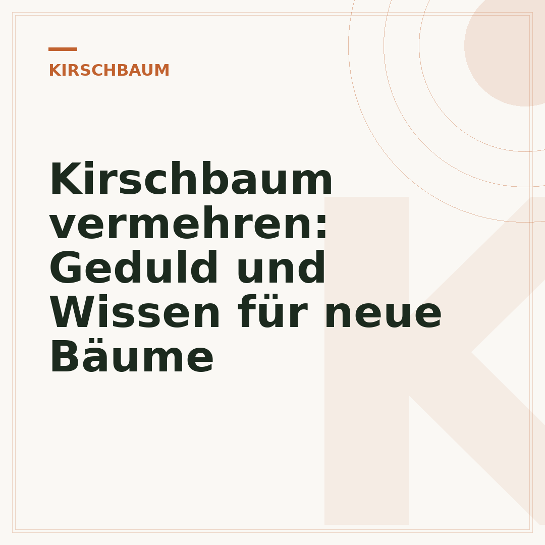 Kirschbaum vermehren: Geduld und Wissen für neue Bäume