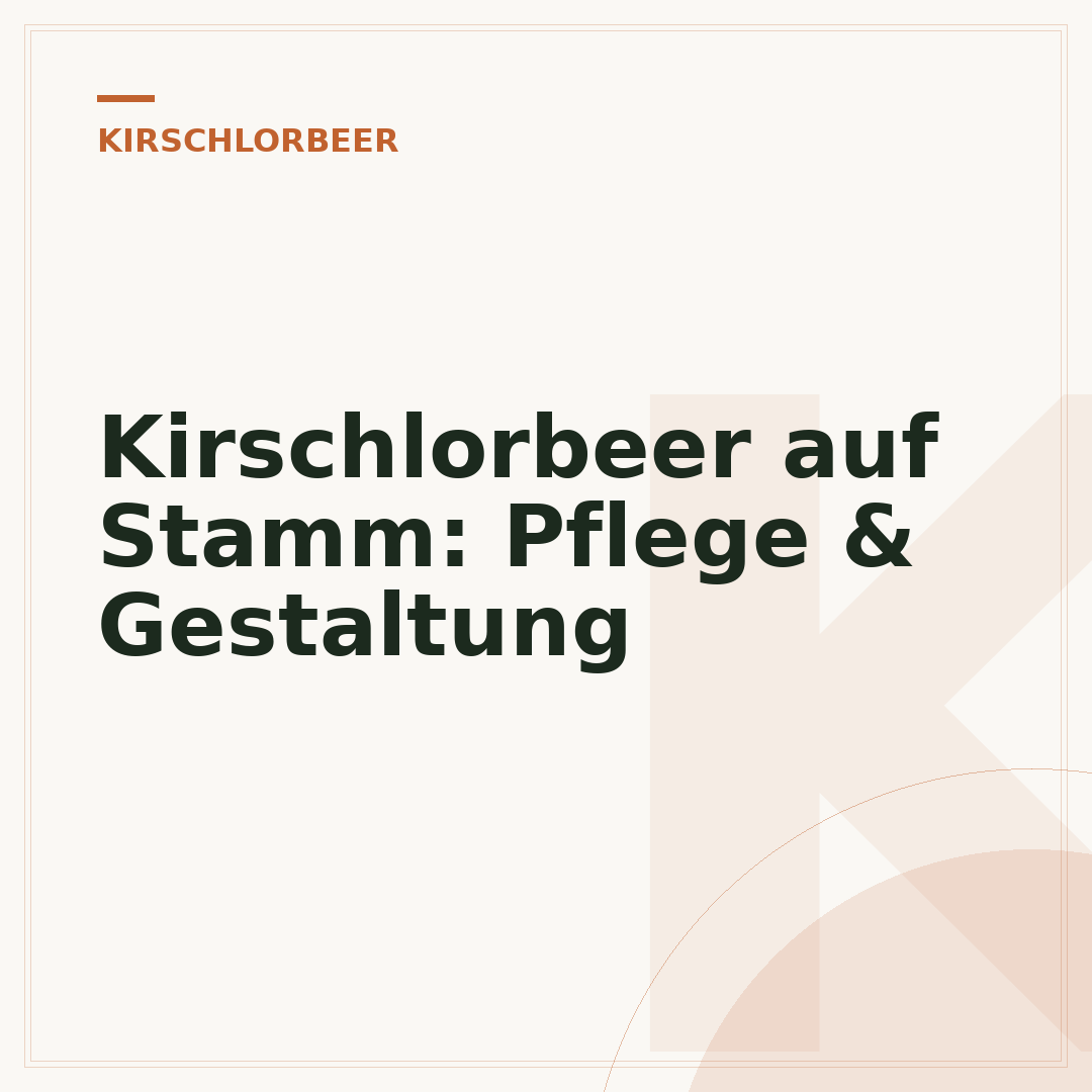 Kirschlorbeer auf Stamm: Pflege & Gestaltung