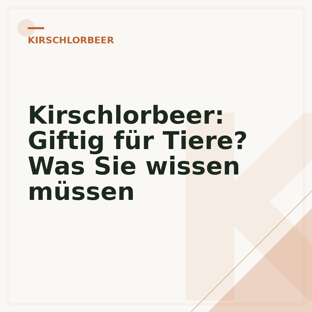 Kirschlorbeer: Giftig für Tiere? Was Sie wissen müssen