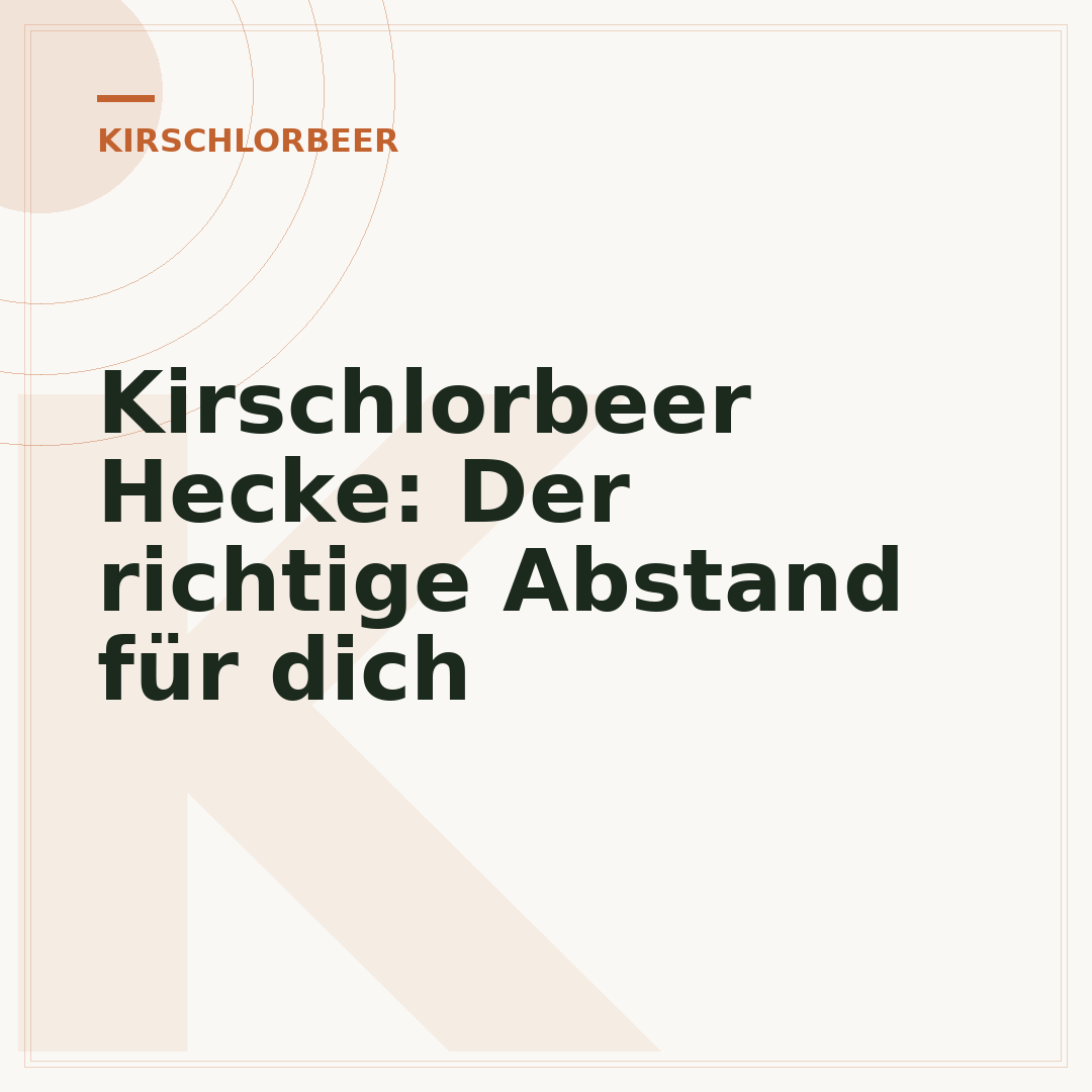 Kirschlorbeer Hecke: Der richtige Abstand für dich