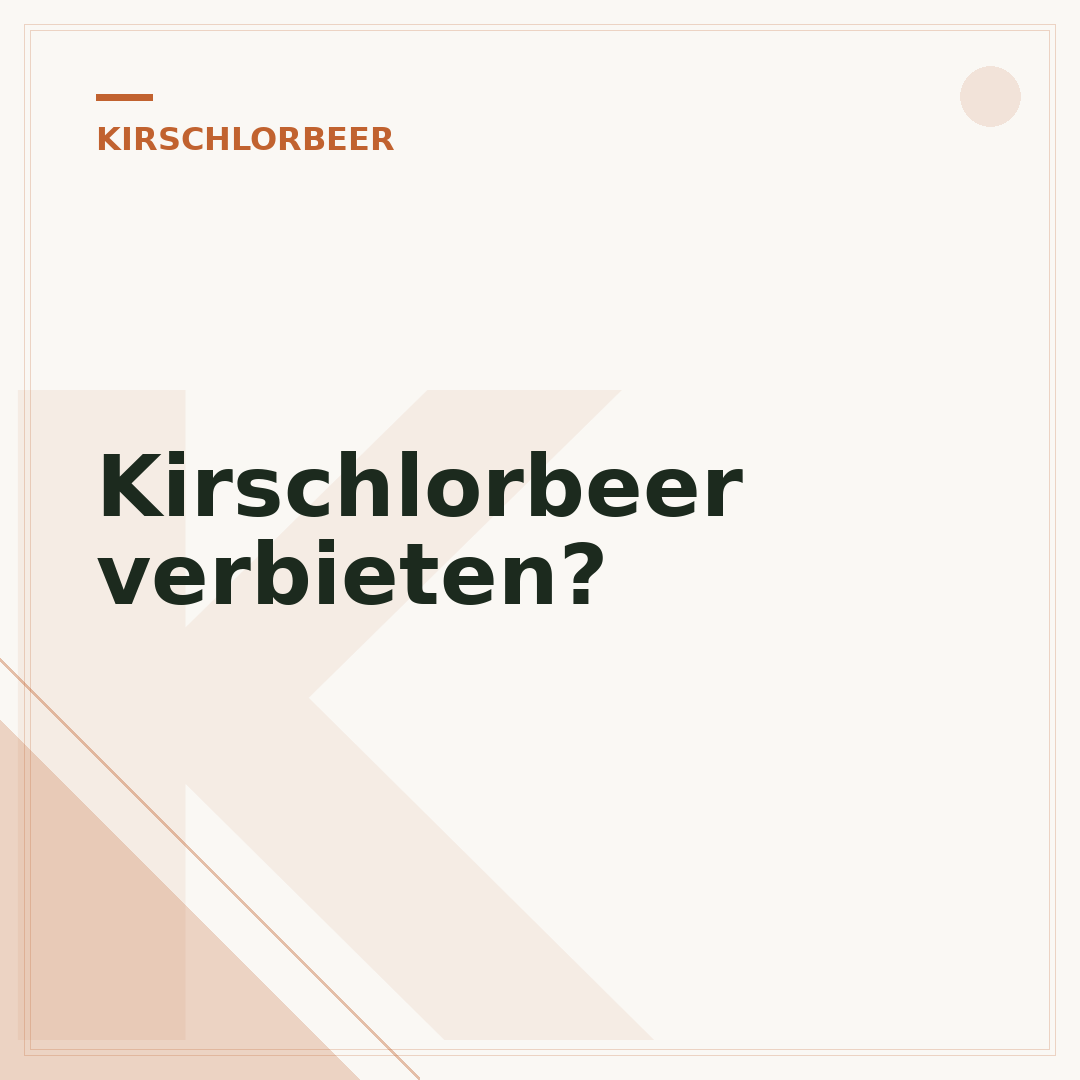 Kirschlorbeer verbieten?