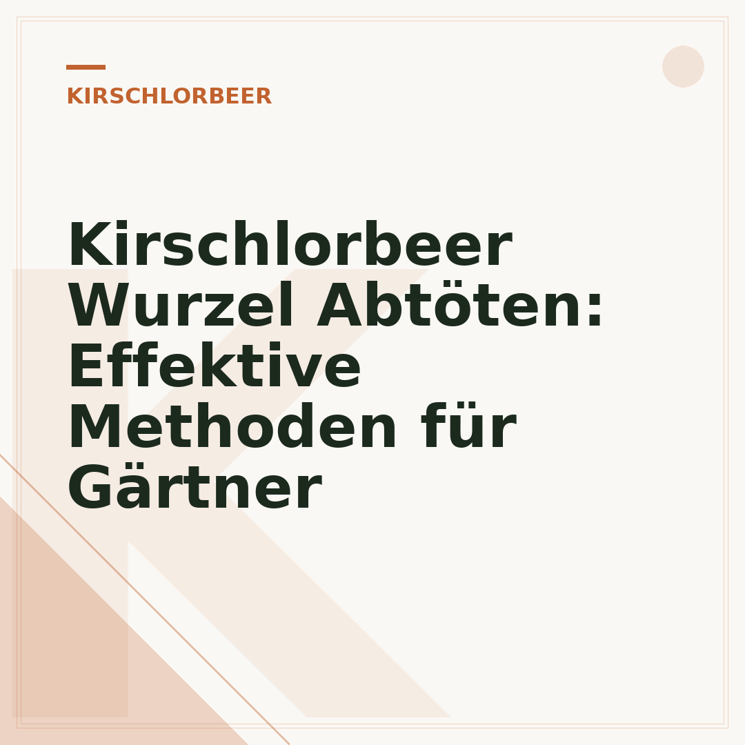 Kirschlorbeer Wurzel Abtöten: Effektive Methoden für Gärtner