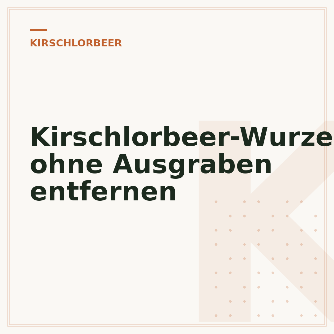 Kirschlorbeer-Wurzeln ohne Ausgraben entfernen