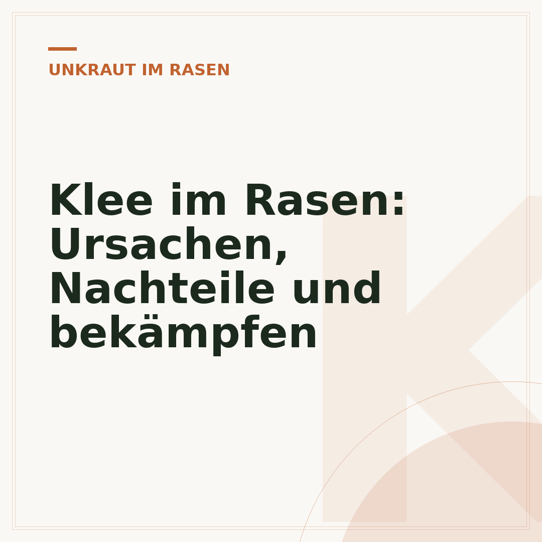 Klee im Rasen: Ursachen, Nachteile und bekämpfen