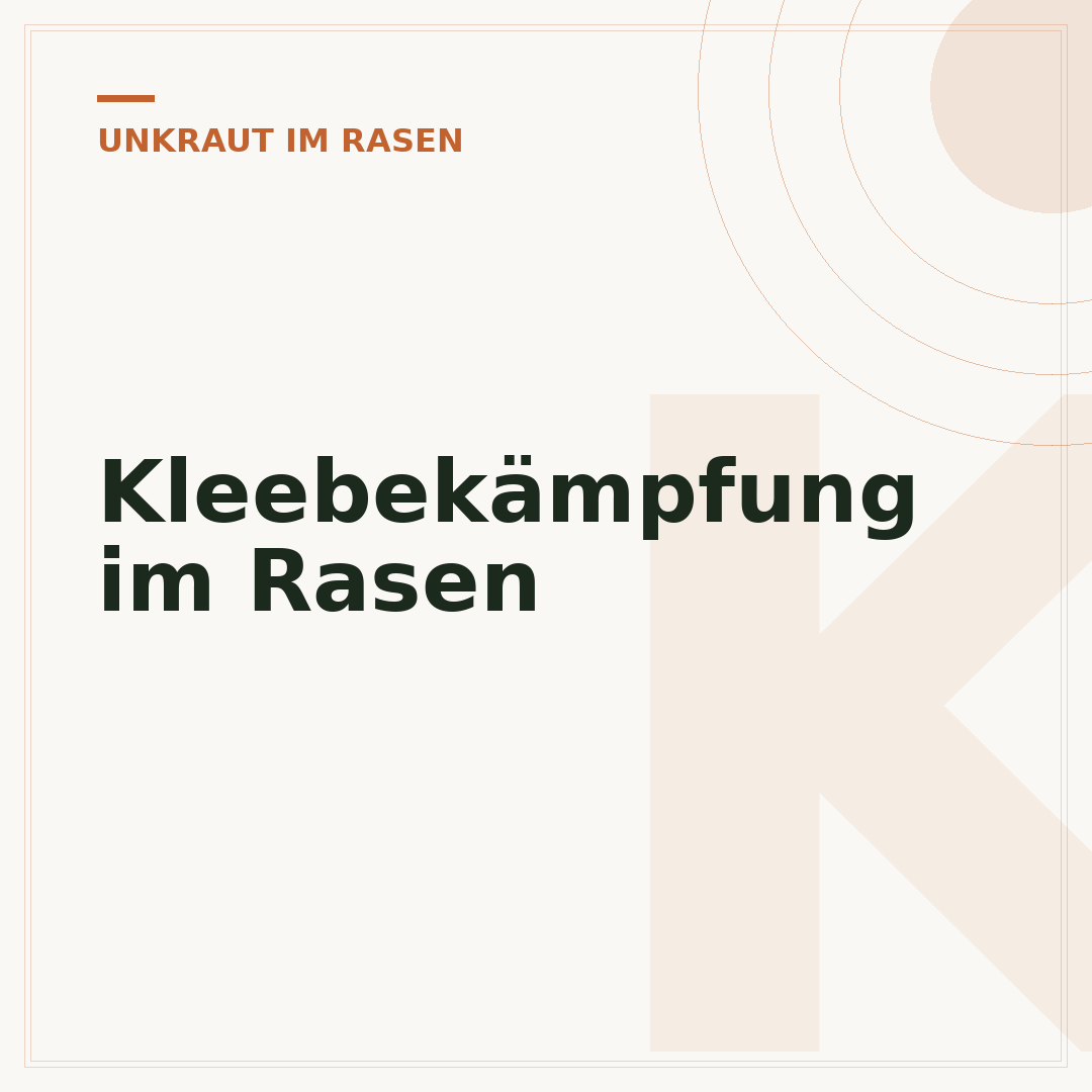 Kleebekämpfung im Rasen