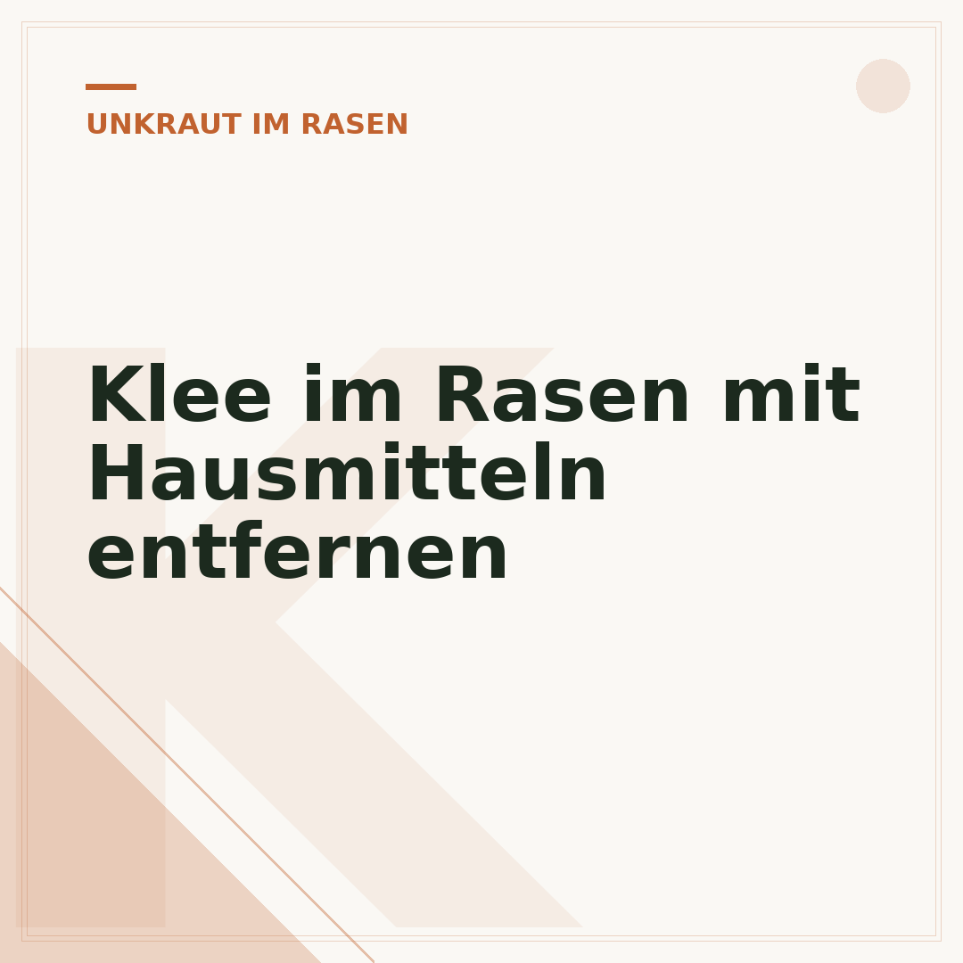 Klee im Rasen mit Hausmitteln entfernen