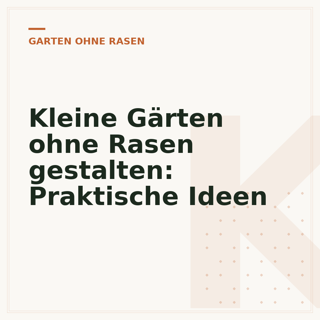 Kleine Gärten ohne Rasen gestalten: Praktische Ideen
