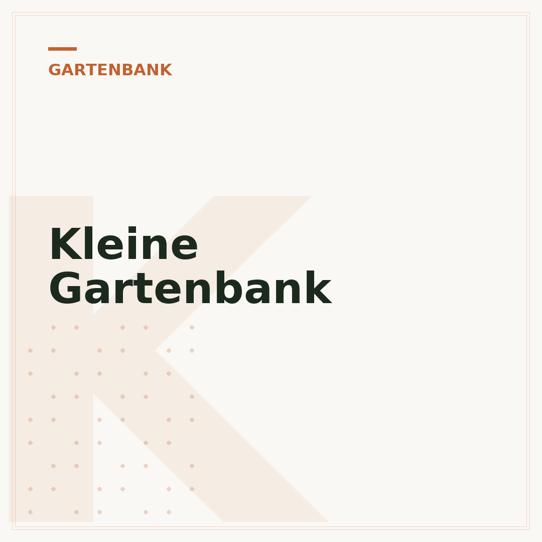 Kleine Gartenbank
