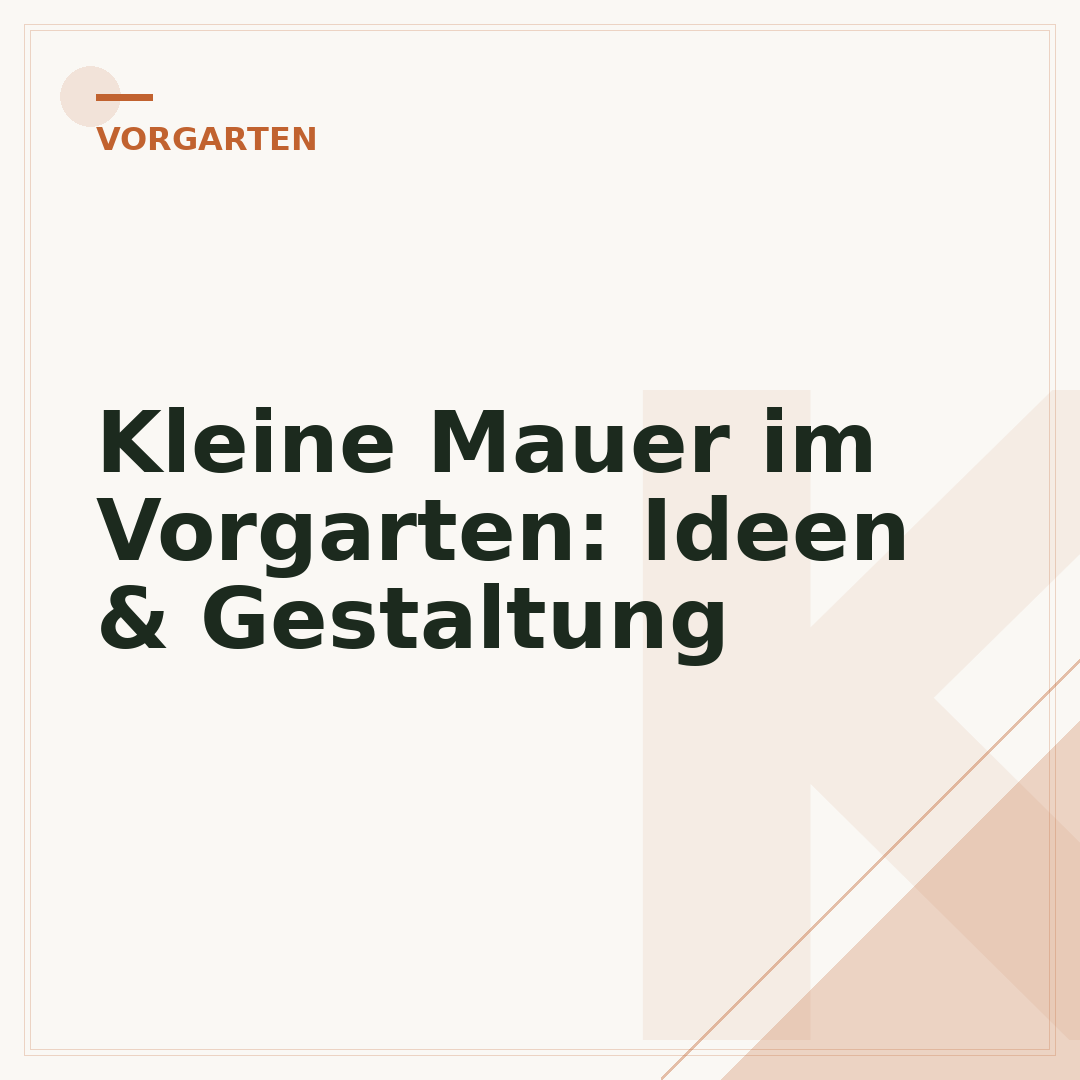 Kleine Mauer im Vorgarten: Ideen & Gestaltung