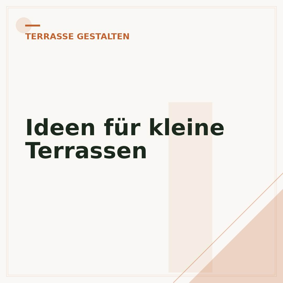 Ideen für kleine Terrassen